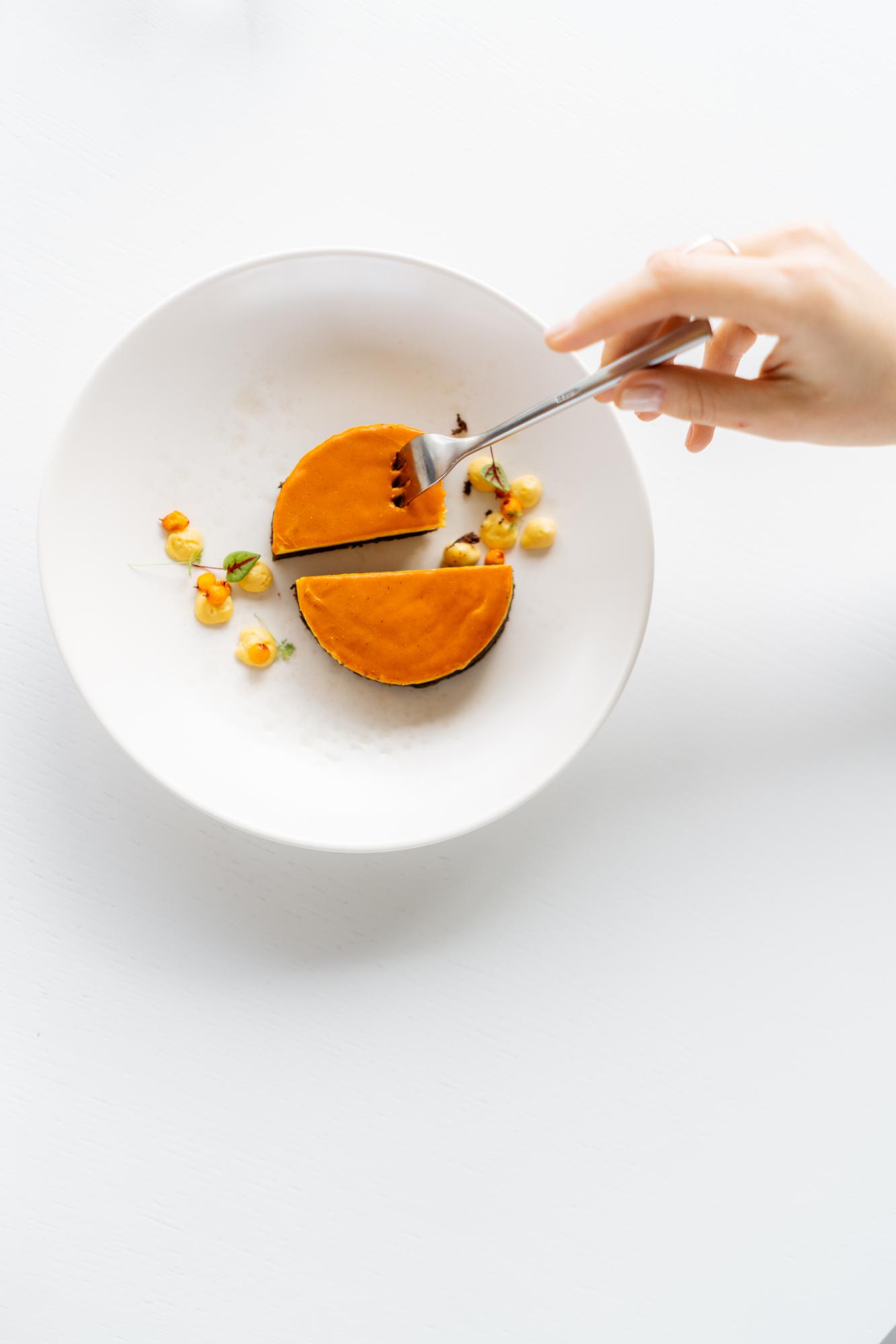Close-up of plated seasonal dish